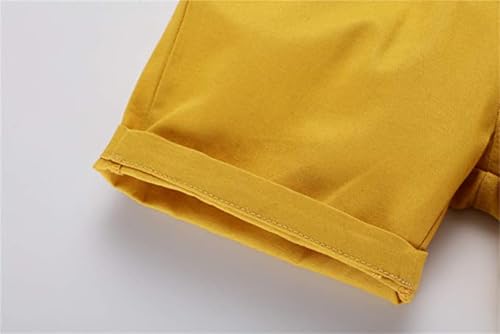 Image of HILEELANG Toddler Boy Chino Shorts Summer Cotton Stretch Drawstring School Uniform Jogger Shorts 2 Pack