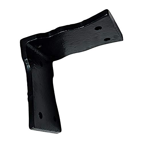 Miniatura 4 de Adonai Hardware "Arah" - Esquina en L de hierro antiguo negro (suministrado como 16 piezas por paquete) - Recubrimiento de polvo negro