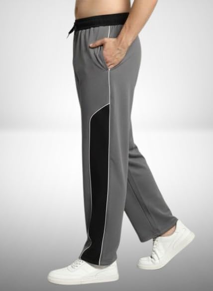 Image of Imsa Moda Men's Nylon Lycra Straight Fit Track Pant | Gym Trackpants & Activewear Joggers | Casual Lower for Sports, Gym & Yoga