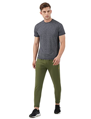 Image of PUMP'D Men's Breathable Cotton Jogger Pants with Elasticated Waistband & Drawstring - Dry Tech, Anti-Odor, Lightweight, Soft Seams