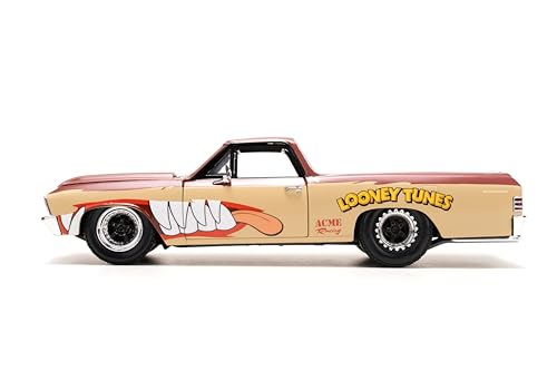 Jada Looney Tunes 1:24 1967 Chevy El Camino Die-Cast Car & 2.75" Tasmanian Devil Figure, Toys for Kids and Adults