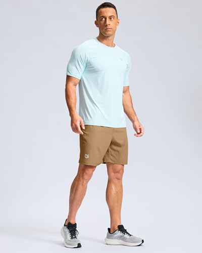 Image of G Gradual Men's Athletic Running Shorts with Zipper Pockets Quick Dry 7 inch / 5 inch / 9 inch Workout Gym Shorts for Basketball Hiking