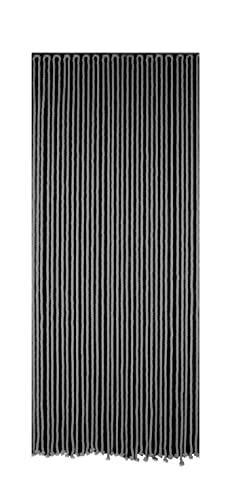 MOREL Rideau de Porte en Corde tressée Coton Gris 90 x 200 cm