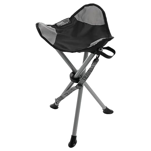 TravelChair Slacker Chair, Tripod Stool, Black