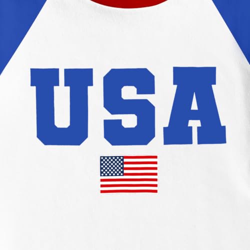 Image of 4th of July Shirts Toddler Boys Girls American Flag USA T-Shirt Kids Patriotic Tee Tops