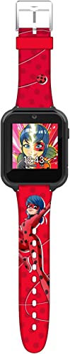 Miraculous Kids Interactive Smartwatch – Touchscreen Watch 10 Changeable Faces, Step Counter, Games, Selfie Cam, Alarm & Timer, Durable Silicone Straps – Fits Wrists 5.5"-8.0"