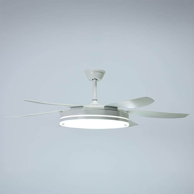 BEL AIR HOME - Ventilador de Techo con Motor DC, 132 CM, Luz LED 24W, 6 Velocidades de Aire y 3 Temperaturas de Luz, Mando a Distancia Incluido (ORION BLANCO)