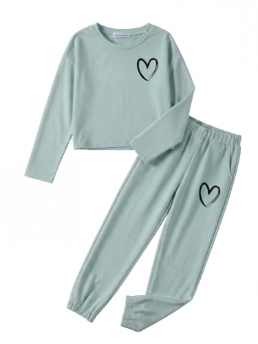 Image of Arshiner Girls 2 Piece Outfits Kids Trendy Tie Dye Sweatsuits Sets