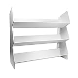 TrippNT 51829 Suture Shelf, White PVC with 3 Angled Shelves and 30 Box Capacity Plus Mounting Keyholes 24 X 21 3/4 X 7 3/8 inches WHD