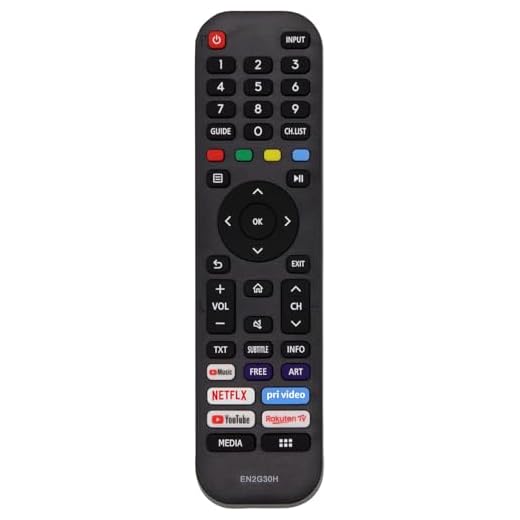 Neue EN2G30H/EN2A30 Hisense Fernbedienung Hisense Ersetzen Fernbedienung für Hisense VIDAA LCD LED 4K UHD Smart TV mit Netflix, prim Vide, YouTube, Rakuten Shortcut-Taste