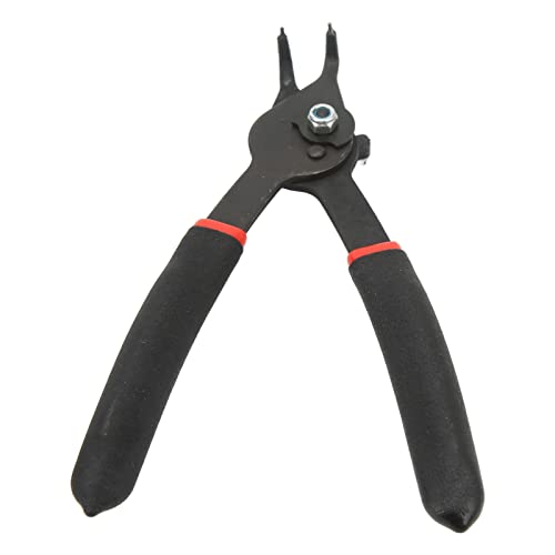 Snap Ring Pliers, Straight Bent Clip Pliers Lock Ring Pliers, Heavy Duty 6 Inch Internal External Circlip Pliers, Adjustable, High Efficiency, for Retaining Rings Removal (90°)