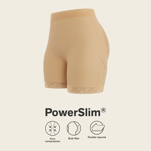Image of Leonisa Lift Sculpt Shapewear Shorts for Women, Mid-Rise Shaper Shorts with Tummy Control and Butt Lifter Support