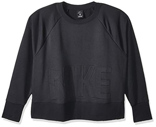 Nike Womens Plus Fitness Activewear Sweatshirt Black AO2279-010 (1X)
