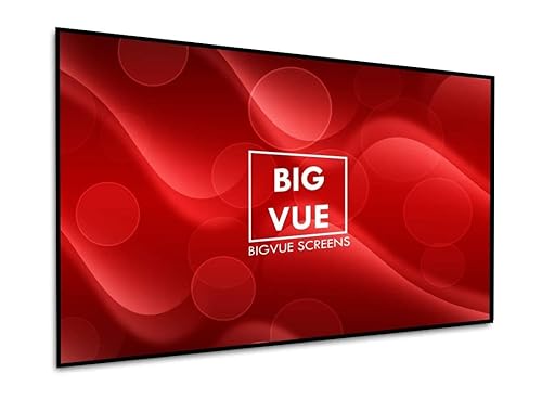 Image of BIG VUE 1 Cm Edge 120 Inches Fixed Frame Projector Screen 16:9 Diagonal Active 3D 4K Ultra Hd Projection Screen (120 Inch, White)