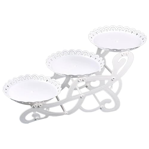 Maxtonser Soporte para servir de 3 niveles, bandeja para servir postres, pasteles, cupcakes, soporte de escritorio, boda, fiesta de cumpleaños