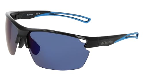 Miniatura 2 de Columbia Men S Sunglasses C565sp Barlow Basin - Black Blue Flash With Blue Mirror Lens