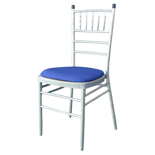 Housse de coussin de chaise extensible bleu roi pour sublimer vos réceptions - 2