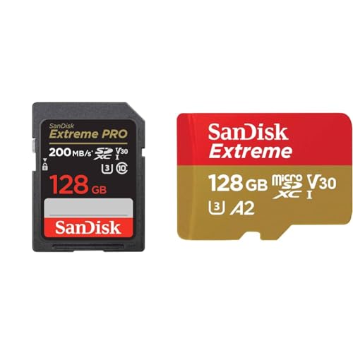 yZbgzy TfBXN Ki z SDJ[h 128GB SDXC Class10 UHS-I V30 ǎő200MB/s SanDisk Extreme PRO SDSDXXD-128G-GHJIN VpbP[W + microSD 128