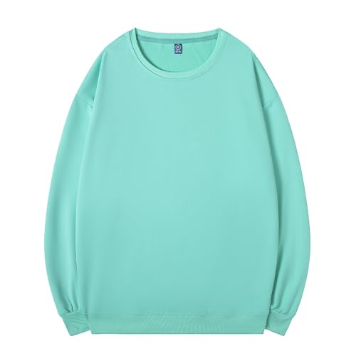 Cambkatl Men's Basic Solid Color Crewneck Sweatshirt - Pullover Casual Long Sleeve Lightweight Loose Outwear T-Shirts