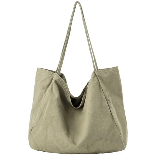 Image of Canvas Tote Bag for Women Large Hobo Shoulder Bag for Work Travel Casual Message Bag Tote Purse handbags