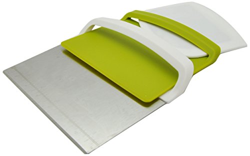 Silicone Gold Cortador, Recogedor y Espátula 3 en 1, Acero, Verde, 14.7x12.8x3...
