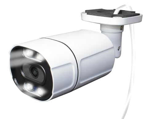 Sinis 5mp Security IP Camera, Human Motion Detection, Smart Dual Light Color Night Vision, Wired Work with NVR, IP67, Wide Angle, Build in Mic, Surveillance Outdoor Indoor PoE Bullet Camera
