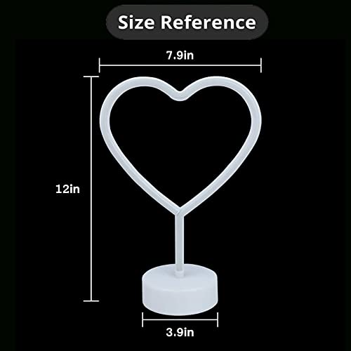 EAAERR - Cartello al neon a forma di cuore, con