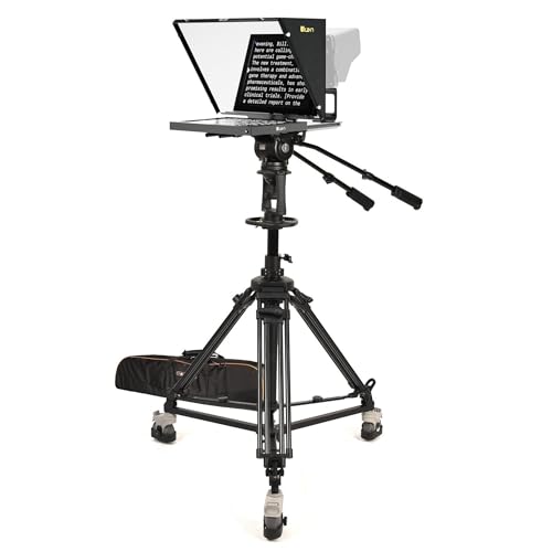 Ikan 15-Inch Teleprompter, Pedestal and Dolly Turnkey System