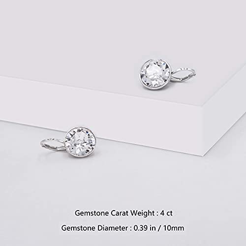 Gorgeous Solitaire Earrings for Women - Embellished with Austrian Crystals, Leverback Drop, Perfect for Any Occasion, Ideal Gifts for Women4