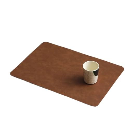 Sets de table en similicuir marron imperméables et isolants