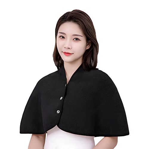 IBLUELOVER Poncho D'épaule Chaude Cape Femme en Polaire Poncho Châle Thermique de Protection D'épaule Garder au Chaud Hiver Automne Echarpe avec Boutons...