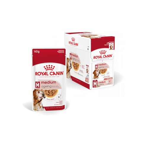 Royal Canin Medium Ageing 10+ | 10 x 140 g | Cibo umido per cani di taglia media (11 a 25 kg) | A partire dai 10 anni | Per supportare un invecchiamento sano