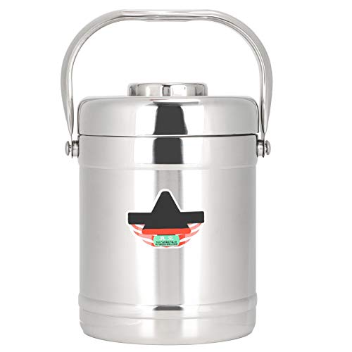 Floolinct Thermolunch Recipiente Térmico de Acero Inoxidable 1,8 L con Doble Pared al Vacío para Comida Caliente o Fría