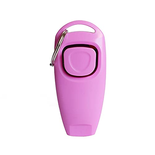 Guía portátil adiestramiento con clicker Suministros Silbato Trainer Botón Delicado Clicker Mascotas Perro Gato Pet Trainer Ayuda Guía Supl Perro (Color : Blanco)