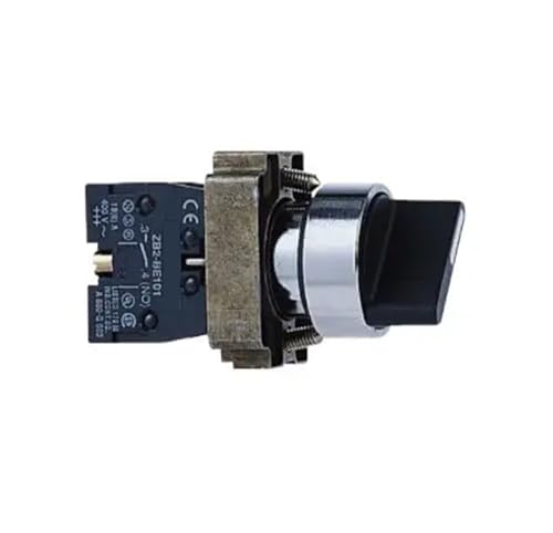 Interruptor selector de 2 posiciones XB2BD21C con mando estándar y contacto ZB2BZ101C