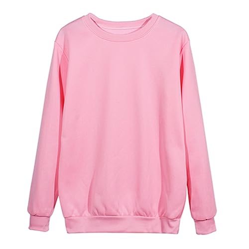 Tops for Women Trendy Plus Size Crew Neck Casual Long Sleeve Sweatshirts Tops Fleece Pullover Teen Girls Y2K Clothes3