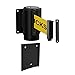 Montour Line WM115 Wall Mounted Retractable Belt Barrier with Standard Belt End, Removable Mount, Black Casing (8.5 ft Yellow with"Danger - Forklift Trucks" Black Letters Belt)