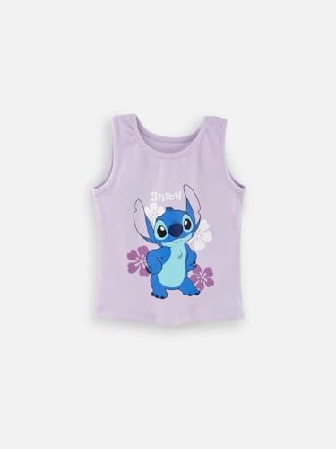 Image of Nap Chief Girls Cotton Official Cartoon Characters and Printed Co ord Set, Sleeveless Tank Top & Flared Pant Set for Casual Wear