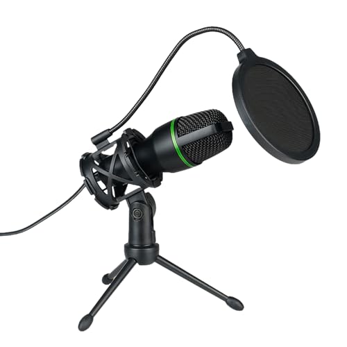 Generisch Micrófono de podcast – Micrófono USB | Micrófonos Podcasting | Kit de micrófono de podcasting USB | Paquete de micrófono de grabación de instrumentos, Plug and Play para grabar y otros