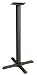 Oak Street Manufacturing B22-BAR Black Powder Coated Cast Iron Cross Base with 3" Bar Height Labor Saver Tube, 22" Width x 42" Height x 22" Depth