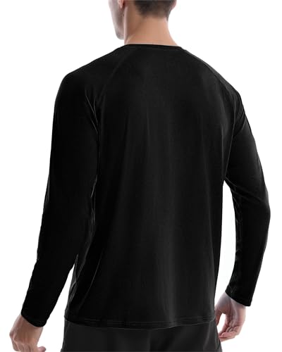 Men’s Sun Protection Shirts, UPF 50+ Long Sleeve Rash Guard,Outdoor Swim Shirt Quick Dry Lightweight for Hiking Running2