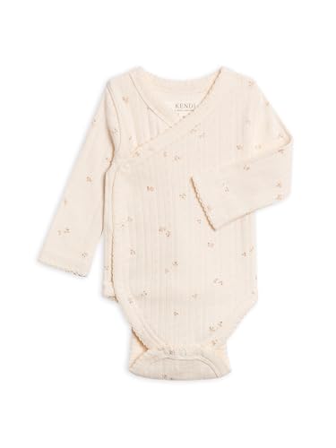 Colored Organics Baby Organic Cotton Kimono Bodysuit - Long Sleeve Infant Side Snap One Piece - Boys and Girls Clothing
