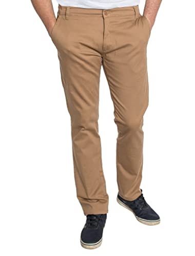 Hawks Bay Men's Chino Stretch Slim Fit Pants Zip Fly Button Closure3