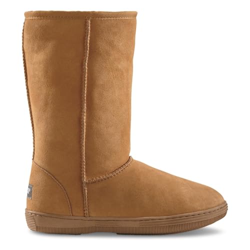 Guide Gear Women's 10" Suede Slipper Boots, Fuzzy Indoor Outdoor Ladies House Booties3