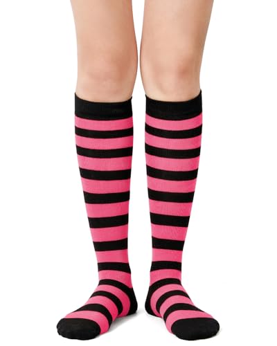 Image of Century Star Knee High Socks for Women Long Tube Socks with Stripes