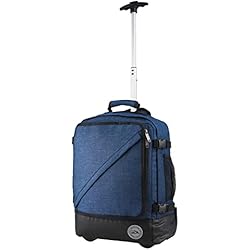 Maletas Greenwich Cabin Max Greenwich Mochila híbrida con carrito, Azul Atlántico., 45 x 36 x 20 cm, Holdall