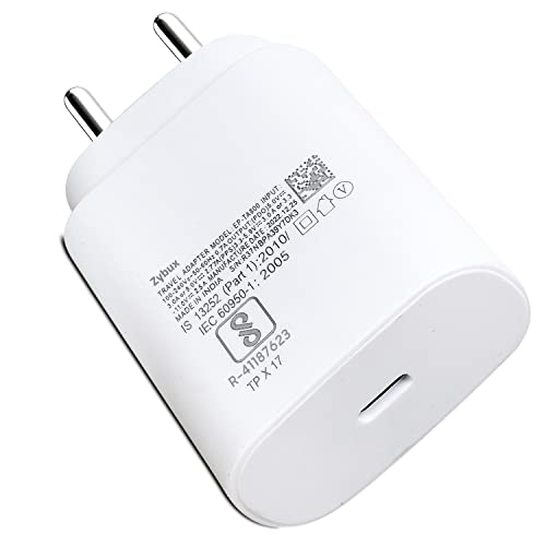 Image of for Samsung 25W Type C Original Wall Charger Adapter Cellular Phone Super Fast Charging Travel Adaptor for F14,M14,A14,A34,M34,F34,F54,A54 Ka Travel Quick PD Charge 25 Watt, White