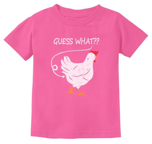 Tstars Funny Shirt - Gift for Toddler & Youth - Chicken Guess What? Dinosaur Tee and Monster Tractor Shirt for Kids