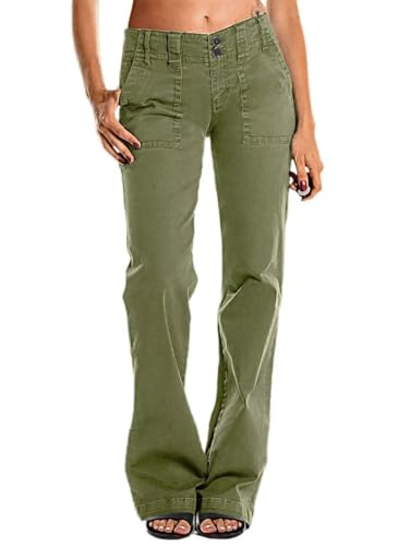 Flamingals Women's Wide Leg Jeans Mid Waist Causal Straight Leg B...