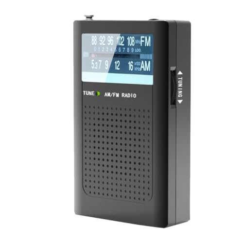 Radio de bolsillo portátil FM AM de 2 bandas y altavoz de plástico ligero